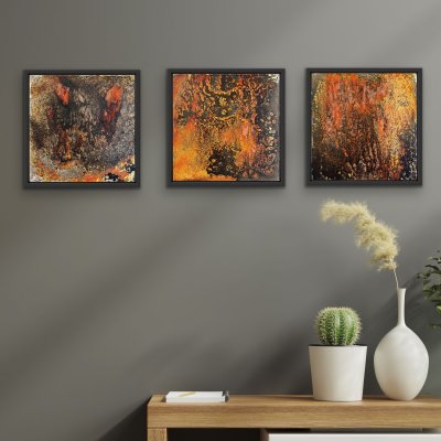 379 On Fire Triptychon