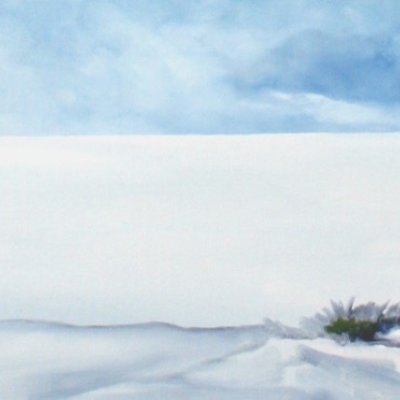 Schnee in der Lagune