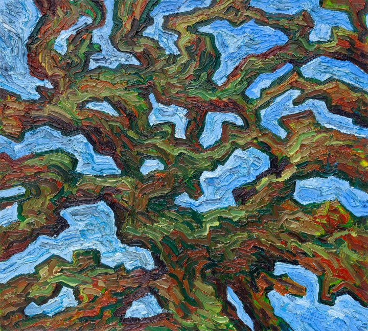 Himmel hinter Geäst (Abstraktion nach Van Gogh)