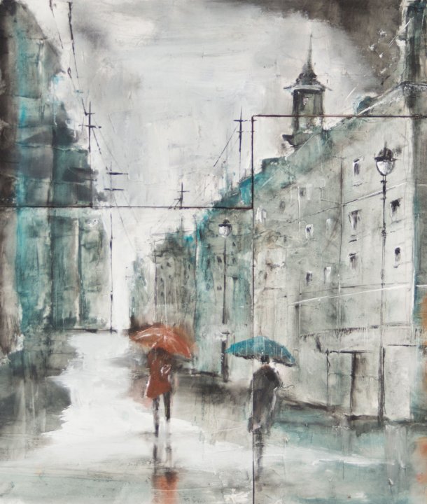 Der rote Regenschirm